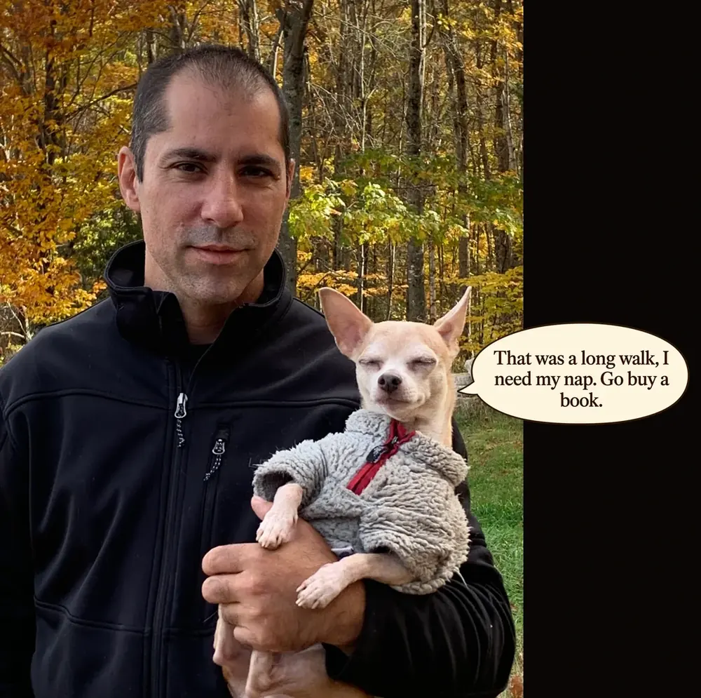 Papa with Pubby at the end of the rabbit hole trail